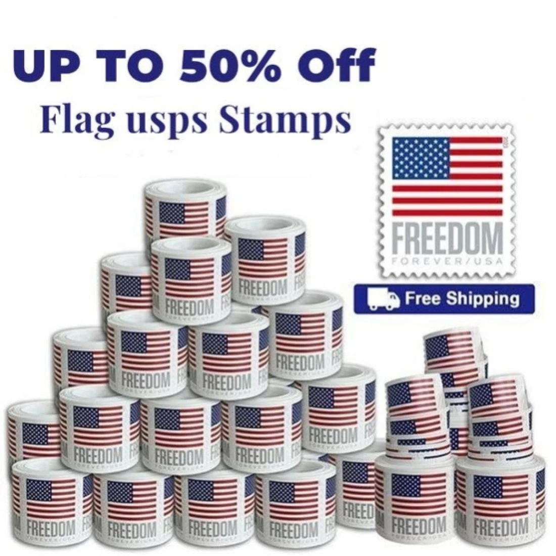 product_image_1765807614 2023 US Flag Forever Stamps Roll